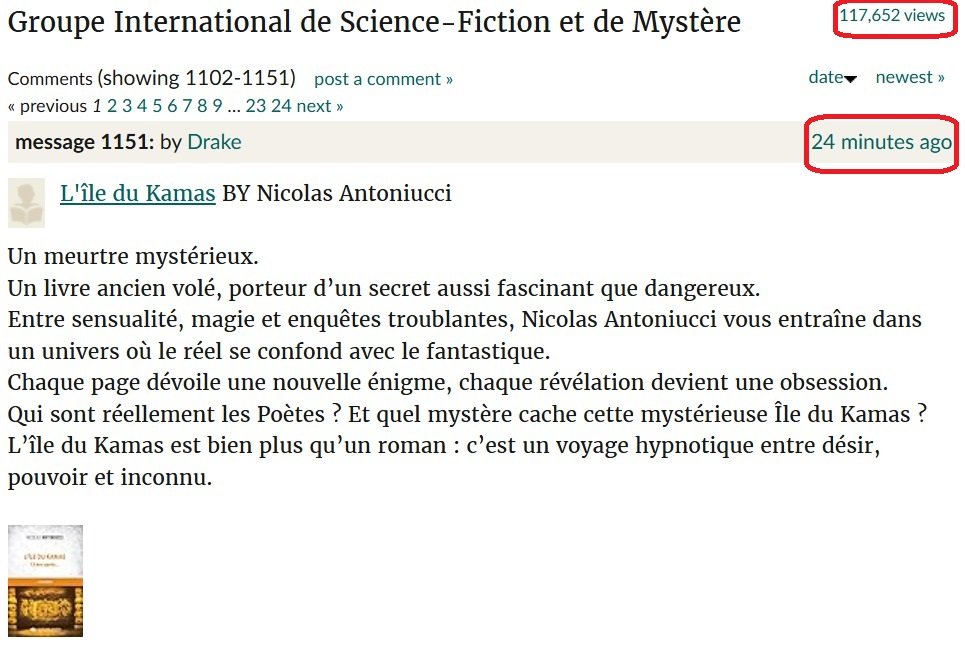 Groupe International de Science-Fiction Goodreads discussion proof
